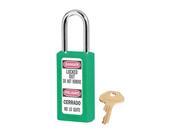 Lockout Padlock, Keyed Alike, Green, 1/4 In., PK3 Lockout Padlock, Keyed Alike, Green, 1/4 In., PK3