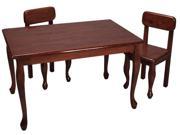 GiftMark Rectangle Queen Anne Table and Chair Set