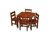 GiftMark Square Table with 4 Chairs