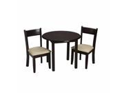 GiftMark Children s Round Table with 2 Matching Upholstered Chairs