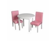 GiftMark Children s Round Table with 2 Matching Upholstered Chairs