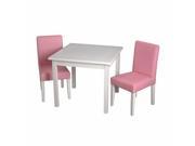 GiftMark Children s Square Table with 2 Matching Upholstered Chairs