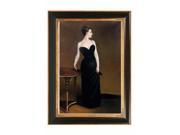Art Reproduction Oil Painting Portrait of Madame X with Opulent Frame Dark Stained Wood Gold Trim 33 X 45 Hand Painted Framed Canvas Art