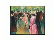 Art Reproduction Oil Painting At the Moulin Rouge The Dance with Studio Black Wood Frame 21.5 X 25.5 Hand Painted Framed Canvas Art