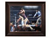 Art Reproduction Oil Painting Dempsey and Firpo with Veine D Or Bronze Scoop Bronze and Rich Brown Finish 26.5 X 30.5 Hand Painted Framed Canvas Art