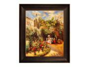 Art Reproduction Oil Painting The Garden at Pontoise with Veine D Or Bronze Scoop Bronze and Rich Brown Finish 26.5 X 30.5 Hand Painted Framed Canvas