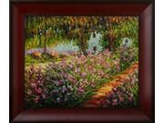 Monet Paintings Artist s Garden at Giverny Pre Framed Hand Painted Canvas Art