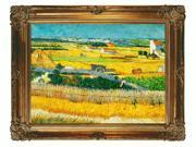 Art Reproduction Oil Painting Van Gogh Paintings The Harvest with Renaissance Bronze Frame Bronze Finish 40 X 50 Hand Painted Framed Canvas Art