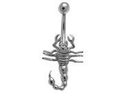 New 14k White Gold Scorpion 14g Belly Button Navel Ring