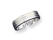 925 Sterling Silver Detailed Fashion Band Toe Ring