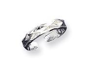 925 Sterling Silver Detailed Diamond Design Toe Ring