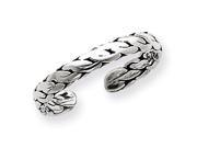 925 Sterling Silver Rope Weave Fashion Toe Band Ring
