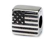 925 Sterling Silver USA American Flag Jewelry Bead