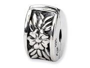 925 Sterling Silver Kids Flowers Clip On Charm Bead
