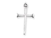 925 Sterling Silver Religious Solid Nail Cross Pendant