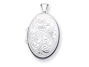 925 Sterling Silver Floral Scroll Locket Charm Pendant