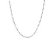 New 14k White Gold Polished Figaro Chain Necklace 1.8mm