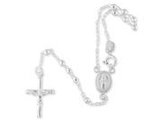 925 Silver Mother Mary Crucifix 24? Rosary Necklace