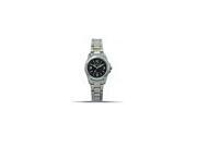 Montres Carlo Ladies Classic Quartz Black Dial Stainless Steel Bracelet Watch
