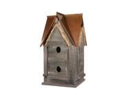 Heartwood Copper Mansion Birdhouse Brown Patina Roof