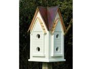 Heartwood Victorian Mansion Birdhouse Brown Patina Roof