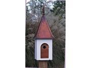 Heartwood French Villa Birdhouse White with Brown Patina Roof