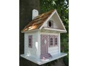 Home Bazaar Shotgun Cottage Birdhouse White With Lavender HB 9029LS