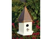 Heartwood Copper Songbird Birdhouse Brown Patina Roof