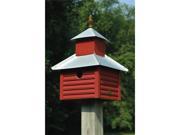 Heartwood Rusty Rooster Birdhouse Redwood with Galvanized Roof