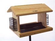 Birds Choice 11 Quart Cedar 2 Sided Bird Feeder with Suet Cages