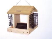 Birds Choice 2 1 2 Quart Cedar 2 Sided Bird Feeder with Suet Cages