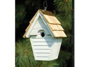 Heartwood Wren In The Wind Birdhouse Whitewashed
