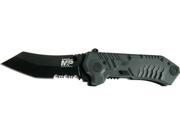 Military Police MAGIC Assisted Black Serrated Scooped Back Tanto Combo Edge