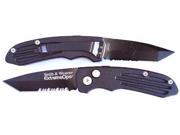 Smith Wesson SWAT II Extreme Ops Black Tanto Partially Serrated Knife