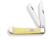 Case Cutlery 2 Blade Trapper Yellow Pocket Knife