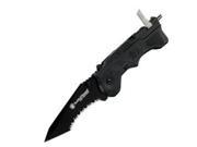 Smith Wesson First Response Rescue Serrated Black Tanto Pocket Knife