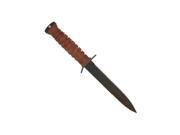 Ontario Knife Company Fixed Blade Trench Knife with Brown Leather Handle