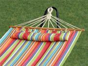 Bliss Hammocks Oversized Hammock w Spreader Bars Pillow Tropical Fruit