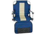 Stansport Stadium Seat With Arms Blue Tan Stripe