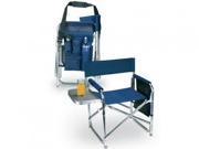 Picnic Time Navy Blue Portable Folding Sports Camping Chair