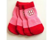 PetEgo 1 Set 4pcs of pet socks X Large Red Pink
