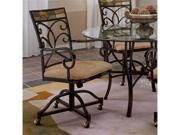 Set of 2 Pompei Caster Dining Chairs
