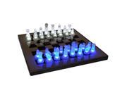 LumiSource LED Glow Chess Set in Blue White SUP LEDCHES BW