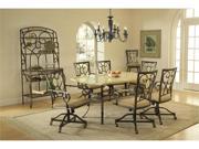 Brookside 7 Piece Rectangle Dining Set With Oval Back Caster Chairs