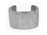 Metro Jewelry Stainless Steel Texture Wide Cuff Bangle