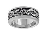 Metro Jewelry Stainless Steel Ring Antique Finish