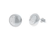 Metro Jewelry Sterling Silver White Crystal Earrings