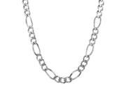 Metro Jewelry Stainless Steel Figaro Link Necklace