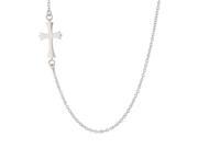 Metro Jewelry Stainless Steel 23 Side Cross Pendant Necklace