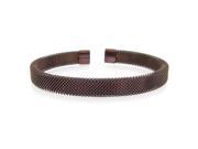 Metro Jewelry Stainless Steel Cuff Bracelet with Chocolate Ion Plating
